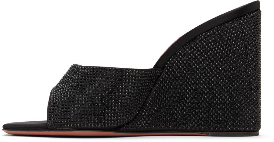 Amina Muaddi Lupita Crystal Wedge Heeled Sandals