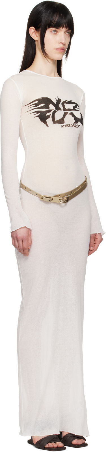 Šaty 032C 032c Fine Rib Maxi Dress Biela | S25-WRC-2631-100, 1