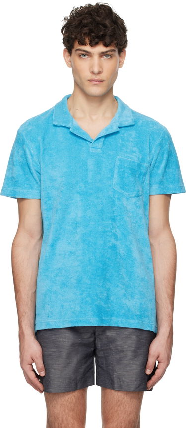 Polo tričko Orlebar Brown Orlebar Brown Terry Towelling Polo Shirt Modrá | 280079, 0