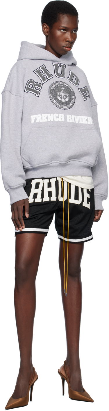 Mikina Rhude Rhude French Riviera Patch Hoodie Šedá | RHSS25HO06012, 3