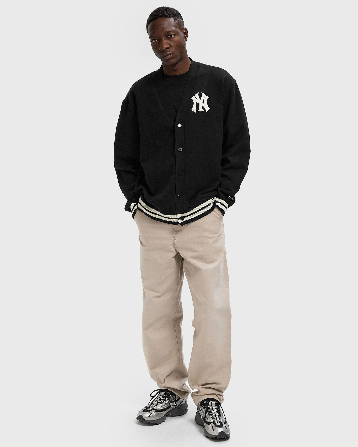 Sveter New Era New York Yankees Knit Cardigan Čierna | 60684475, 1