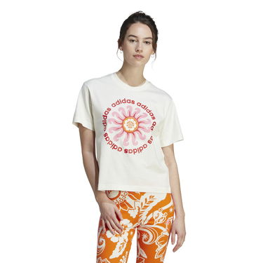 Crop Top adidas Performance Floral Graphic T-Shirt Biela | IM2391, 0