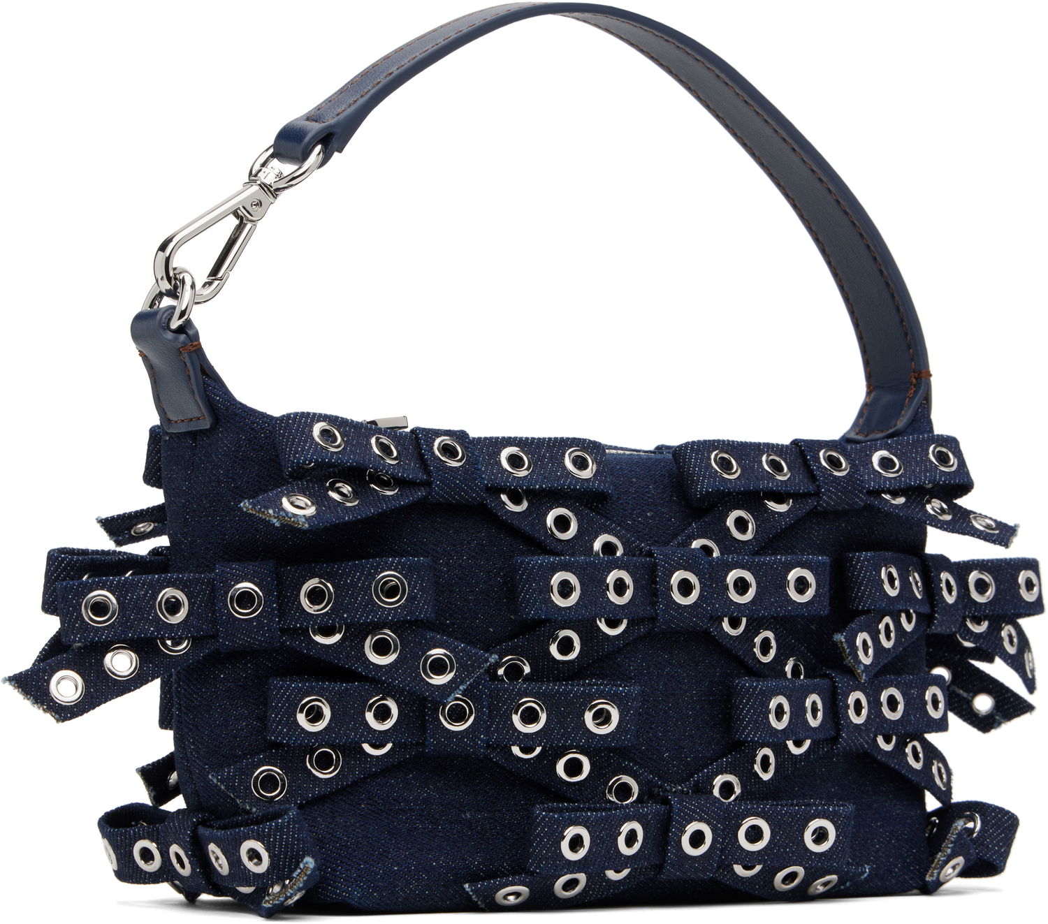 Kabelka GANNI GANNI Bow Eyelet Butterfly Denim Pouch Bag Navy | A6378, 1