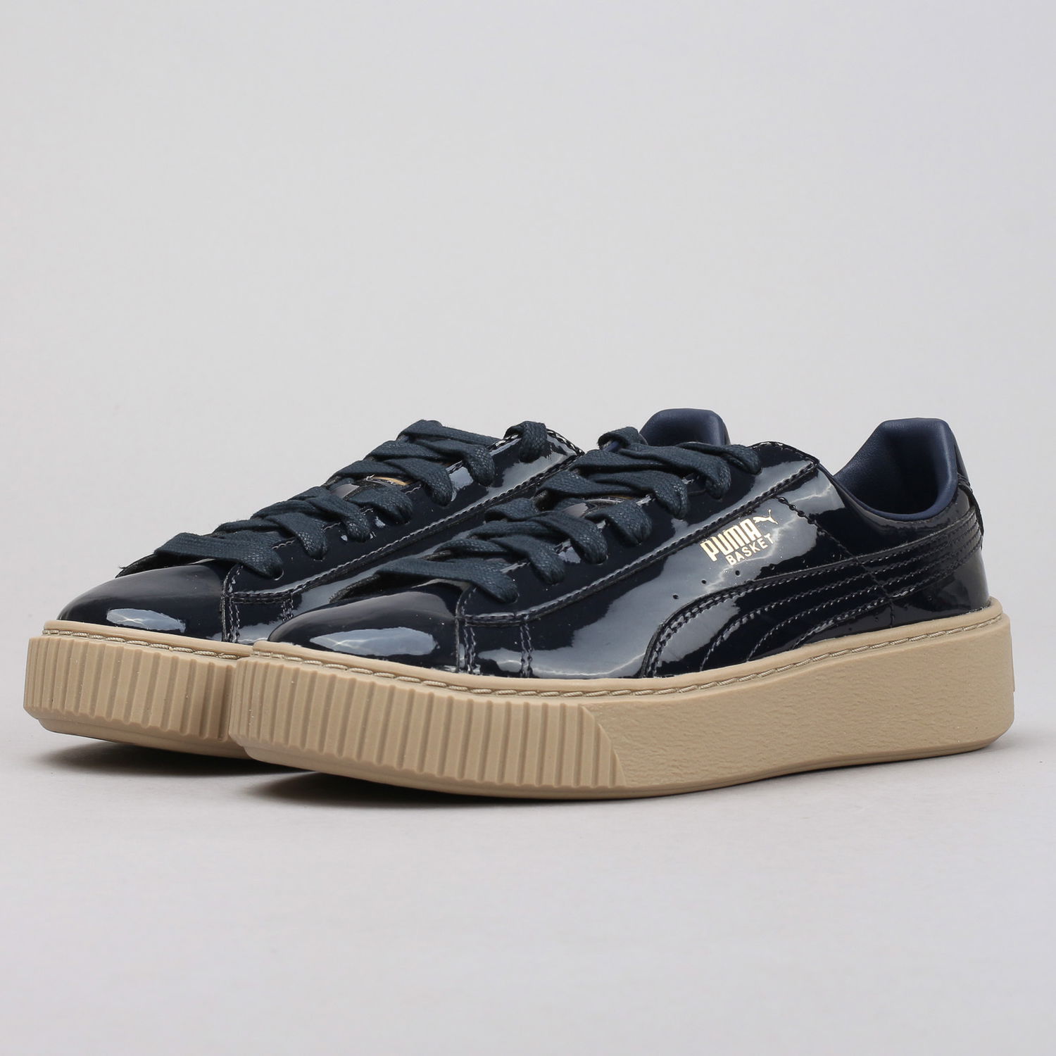 Tenisky a topánky Puma Basket Platform Patent Wn's peacoat - peacoat Čierna | 363314 06, 0