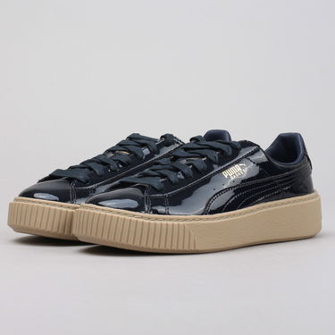 Tenisky a topánky Puma Basket Platform Patent Wn's peacoat - peacoat Čierna | 363314 06, 0