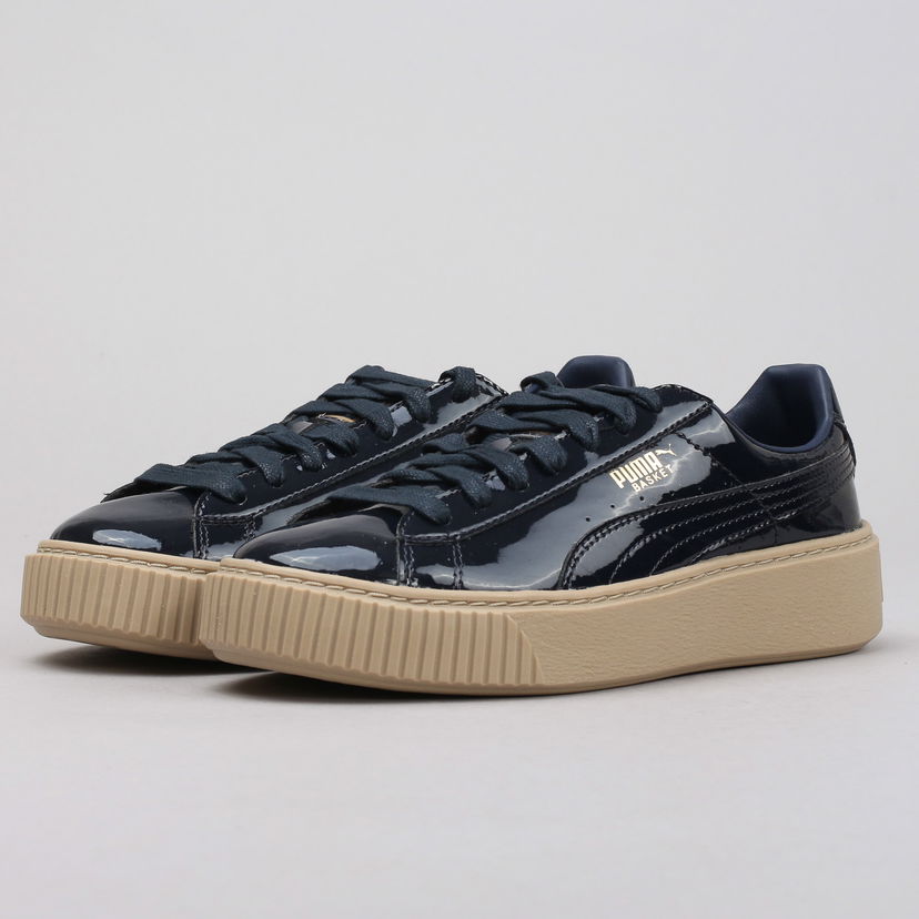 Tenisky a topánky Puma Basket Platform Patent Wn's peacoat - peacoat Čierna | 363314 06