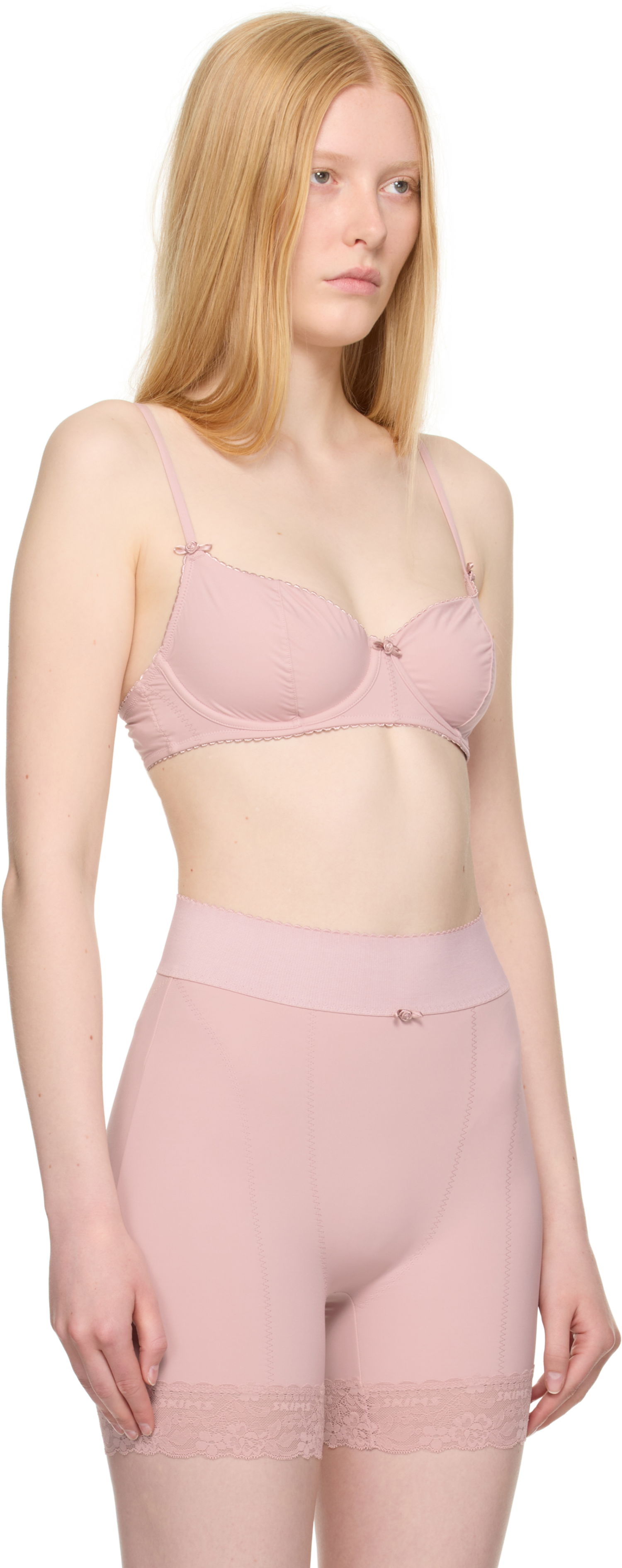 Podprsenka SKIMS SKIMS Retro Shapewear Unlined Demi Bra Ružová | DM-DEM-7921W, 1