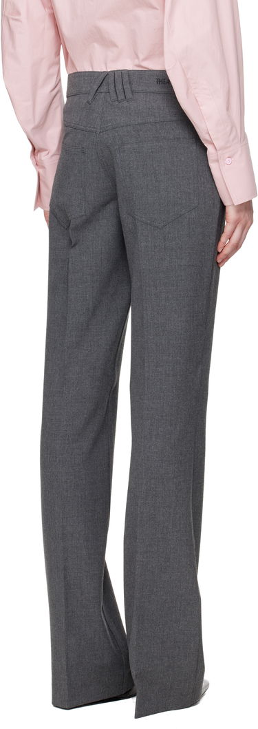 Nohavice The Attico Tailored Straight-Leg Trousers Šedá | 251WCP00273 PLL007AA, 2
