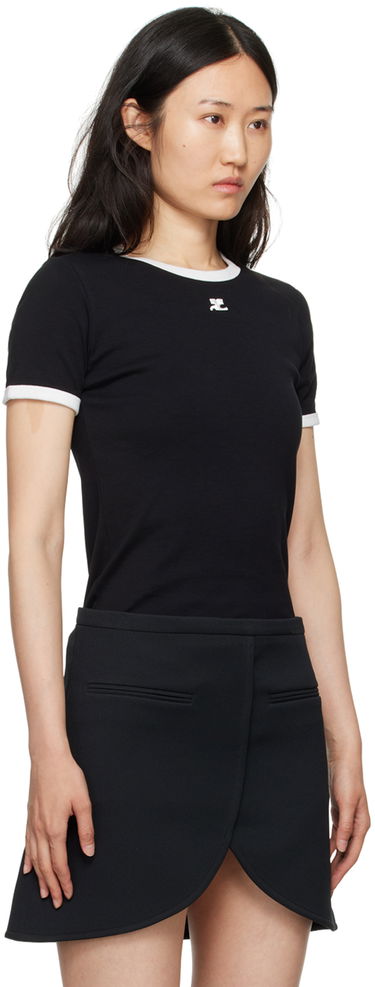 Tričko Courrèges Courrèges Signature Trim T-Shirt Biela | VESJTS017JS0070, 4