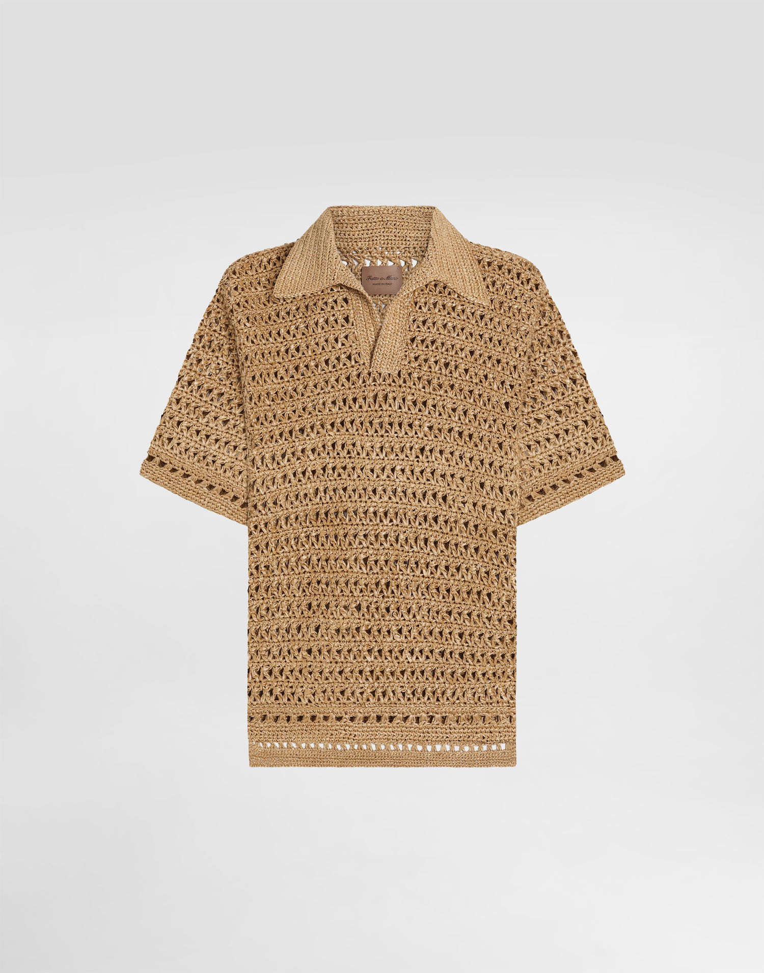 Polo tričko Dolce & Gabbana Dolce & Gabbana Crochet Polo Shirt Béžová | GXZ58TJAIRDA0591, 0
