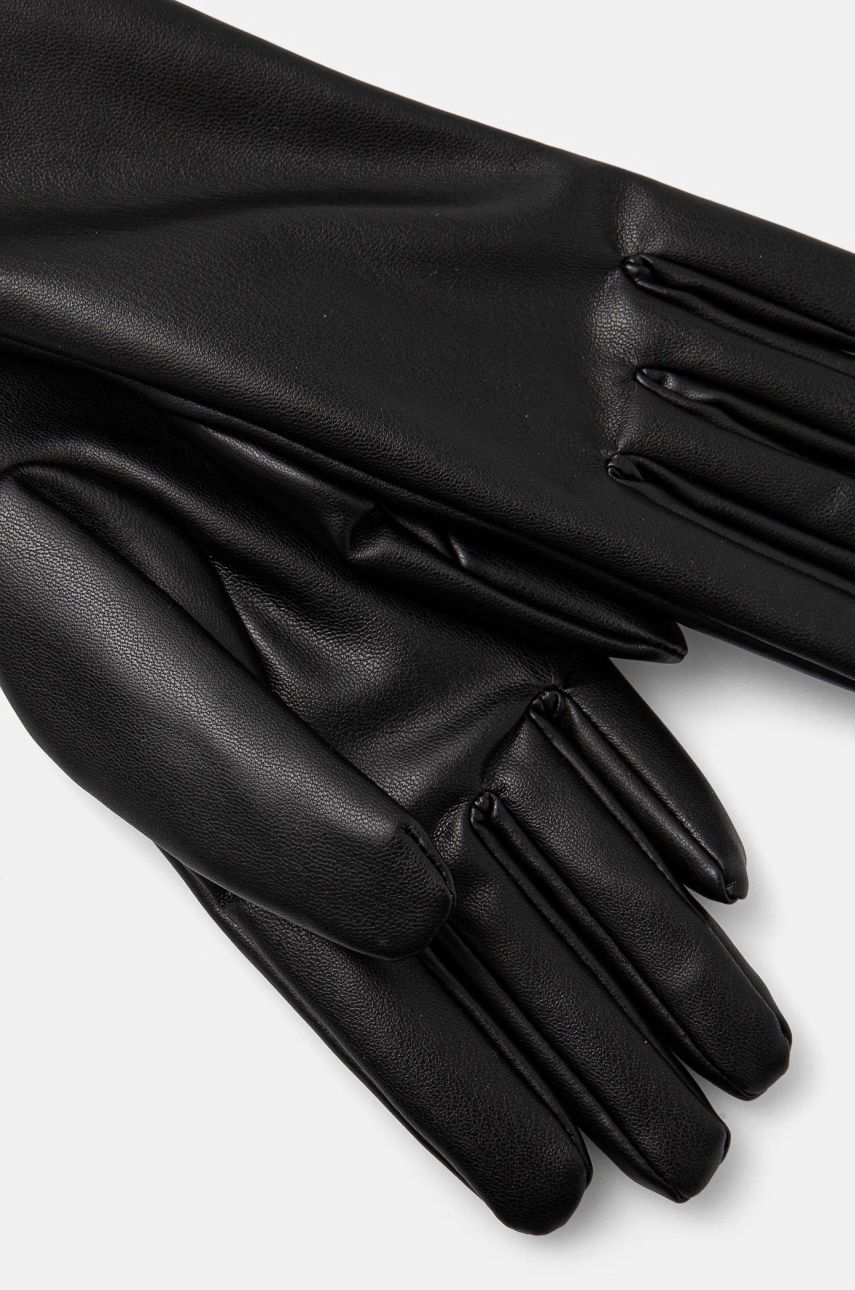 Rukavice STAND STUDIO Stand Studio Tulip Long Faux Leather Gloves Čierna | 66365.8251, 1