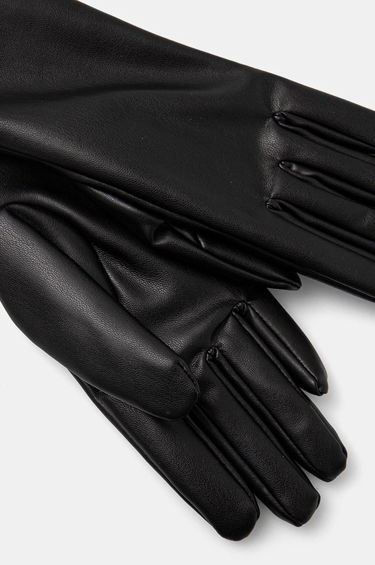 Rukavice STAND STUDIO Stand Studio Tulip Long Faux Leather Gloves Čierna | 66365.8251, 1