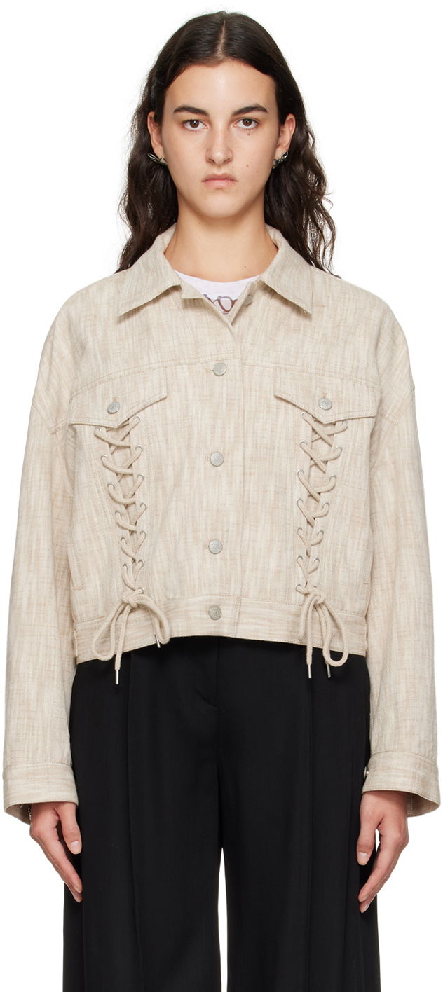 Bunda Acne Studios Relaxed-Fit Jacket Béžová | A90567-, 0