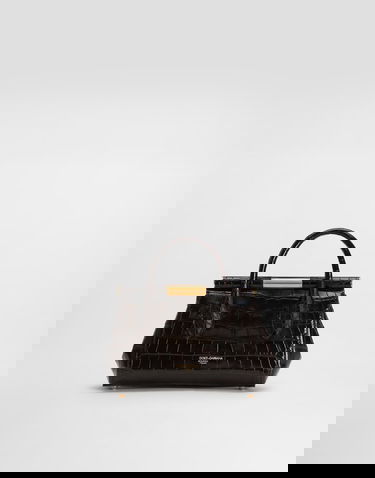 Kabelka Dolce & Gabbana Dolce & Gabbana Marlene Day Mini Polished Alligator Handbag Hnedá | BB7744A2R0880077, 3