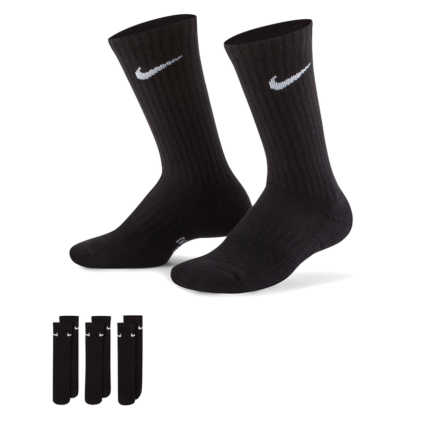 Ponožky Nike Everyday Cushioned Crew Socks 3-Pack Čierna | SX6842-010