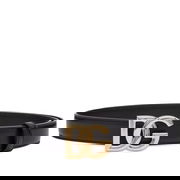 Narrow Logo Belt Black