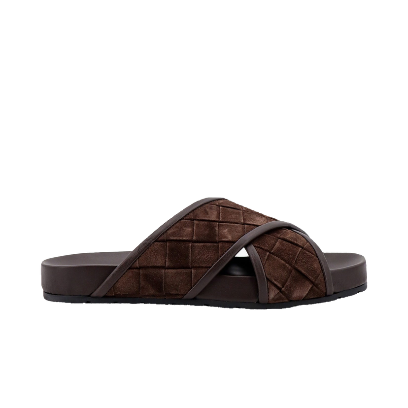 Tenisky a topánky Bottega Veneta Intrecciato Leather Sandals Hnedá | 786883V3QE02113