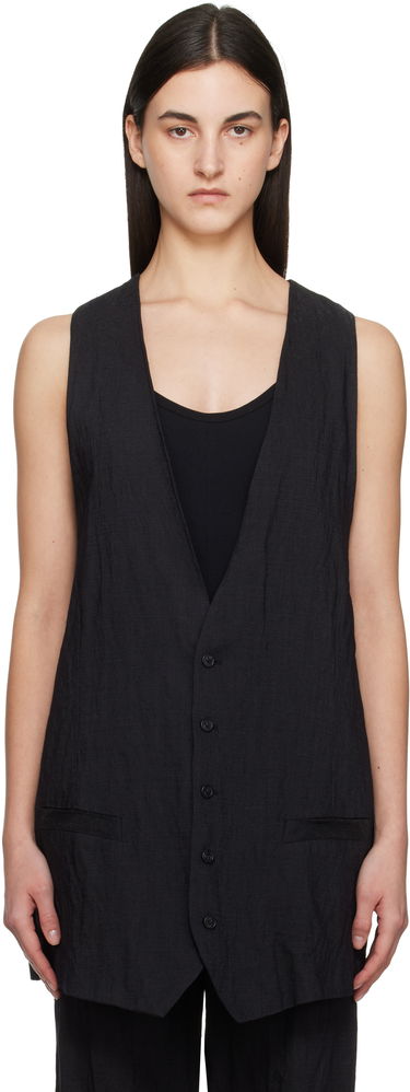 Vesta Maison Margiela MM6 Maison Margiela Crinkled Tailoring Vest Čierna | S52FB0093 M35253, 0