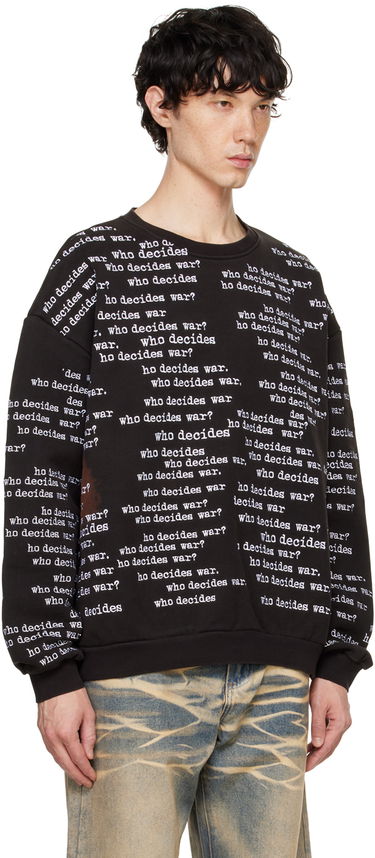 Mikina Who Decides War WDW Scripture Sweatshirt Čierna | 1110370002FW24, 1