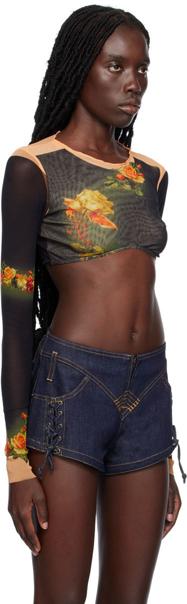 Crop Top Jean Paul Gaultier Jean Paul Gaultier 'The Fleurs Petit Grand' Long Sleeve Crop Top Rôznofarebný | 23/12-F-TO080-T525-6800, 1