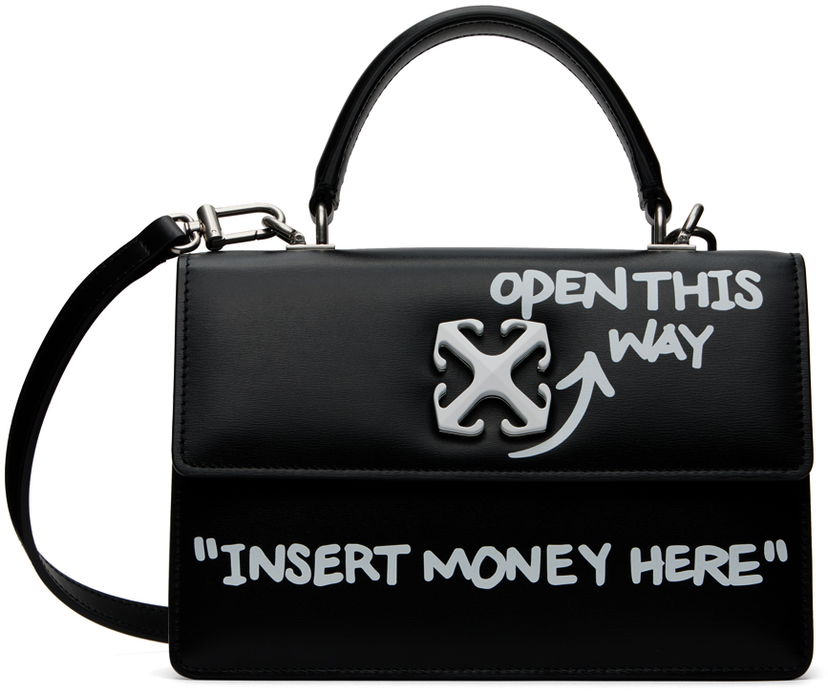 Batohy a tašky Off-White Black Jitney 1.4 Top Handle Quote Bag Čierna | OWNP062C99LEA0011001