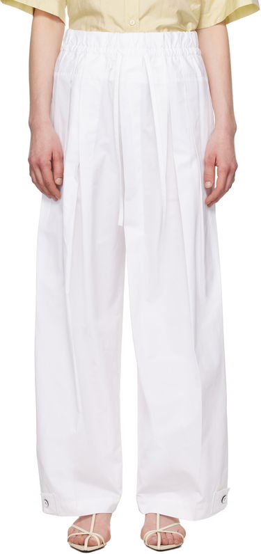 Nohavice Jil Sander Jil Sander Wide-Leg Trousers Biela | J02KA0221_J45002, 0