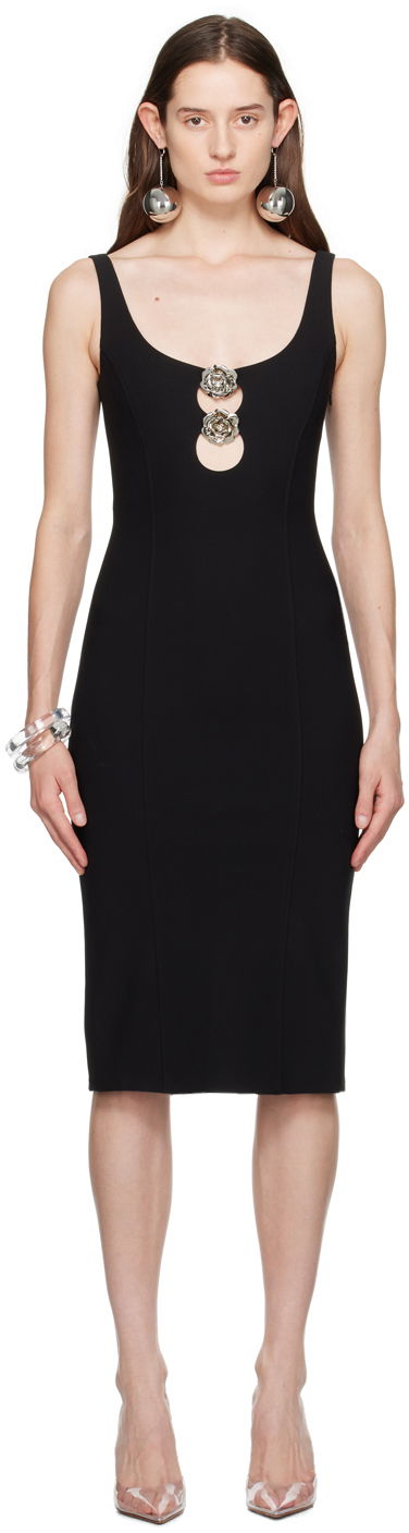 Šaty Blumarine Blumarine Midi Rose Dress Čierna | P422A417A, 0