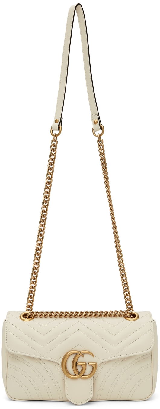Taška cez rameno Gucci Small GG Marmont Bag Biela | 443497 DTDIT, 0