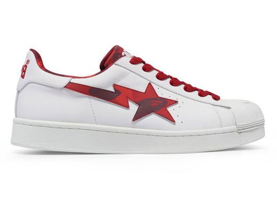 Tenisky a topánky BAPE A Bathing Ape Skull Sta White Red Biela | 1J20191007-RED, 0