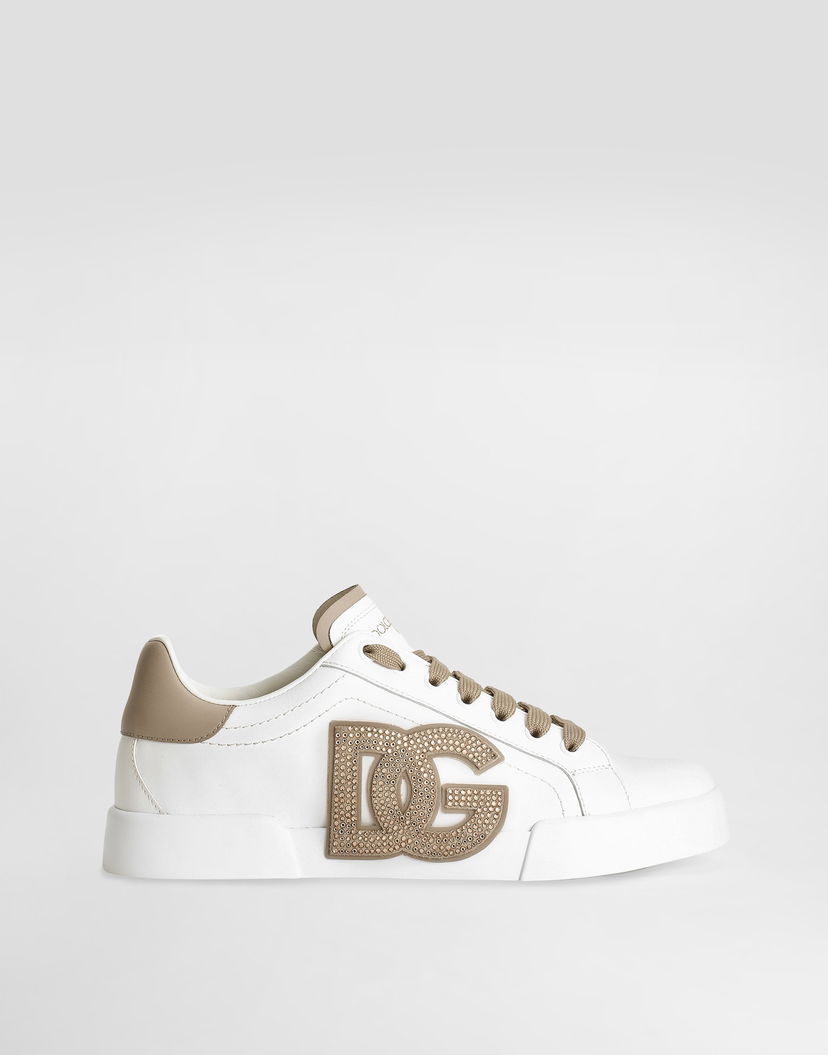 Tenisky a topánky Dolce & Gabbana Dolce & Gabbana Portofino Light Strobel Calfskin Biela | CK2341AI4118Z080