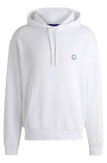 Mikina BOSS Happy HUGO Cotton-Terry Hoodie Biela | 50522381