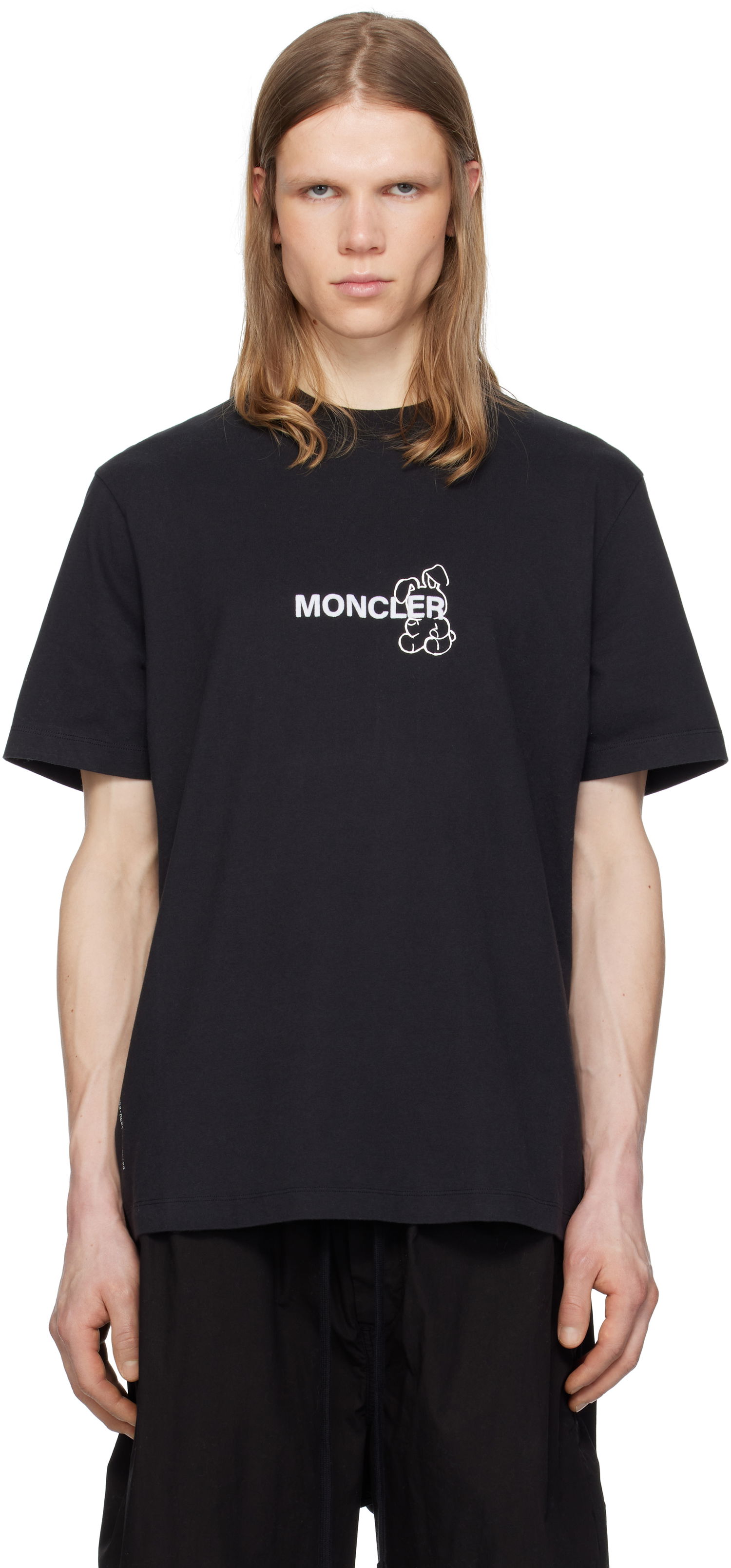 Tričko Moncler Moncler Genius x FRGMT Hiroshi Fujiwara Cartoon Logo T-Shirt Čierna | K109U8C00004M3265, 0
