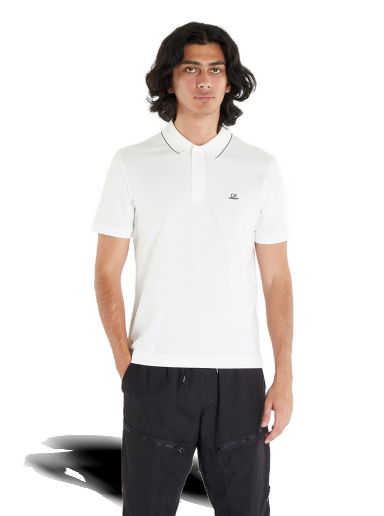 Polo tričko C.P. Company Stretch Piquet Slim Polo Tee Biela | 15CMPL052A005263W-103