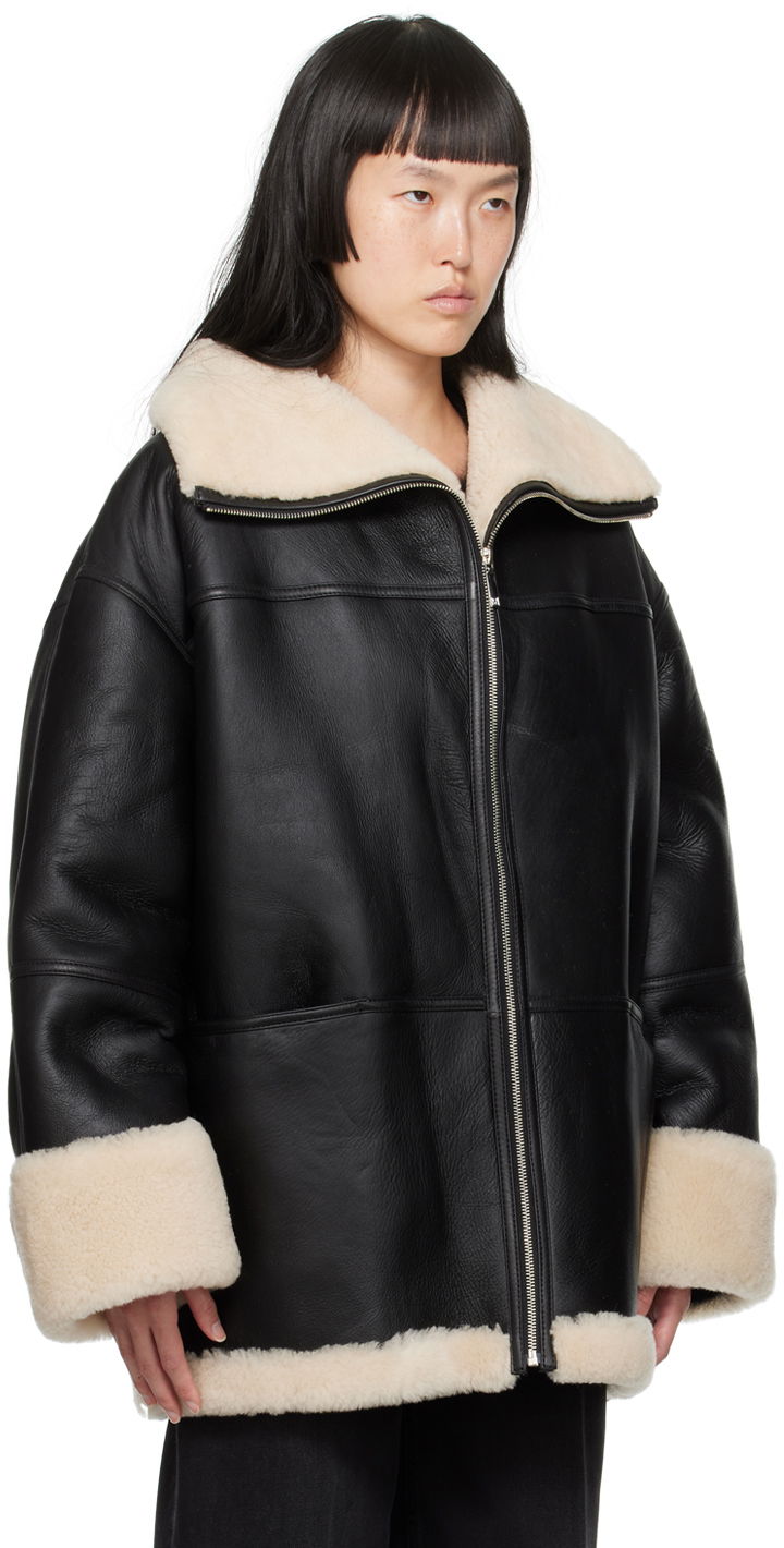 Bunda TOTEME TOTEME Signature Shearling Jacket Čierna | 214-122-606, 1