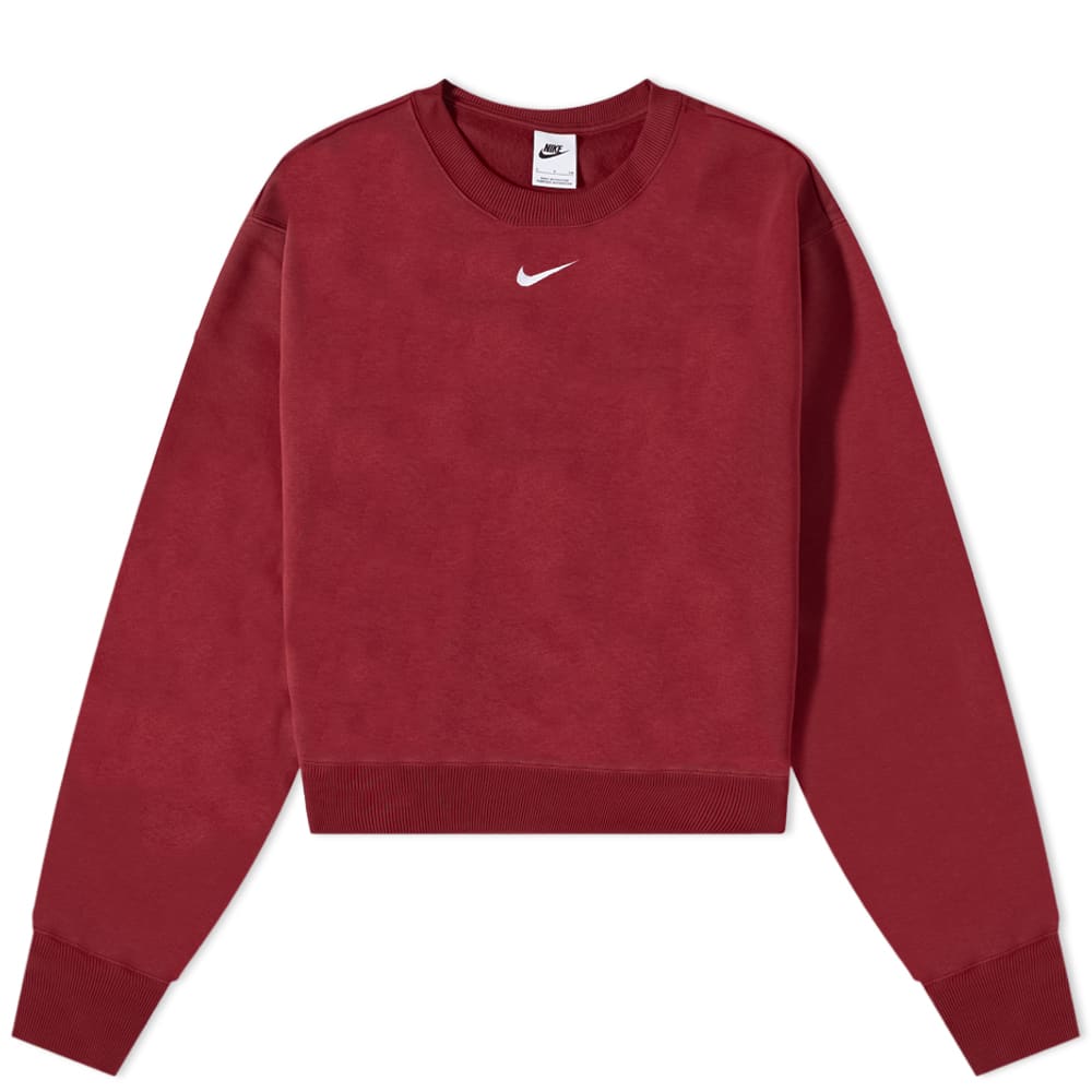 Nike Phoenix Fleece Oversized Crew Sweat Team Red/White