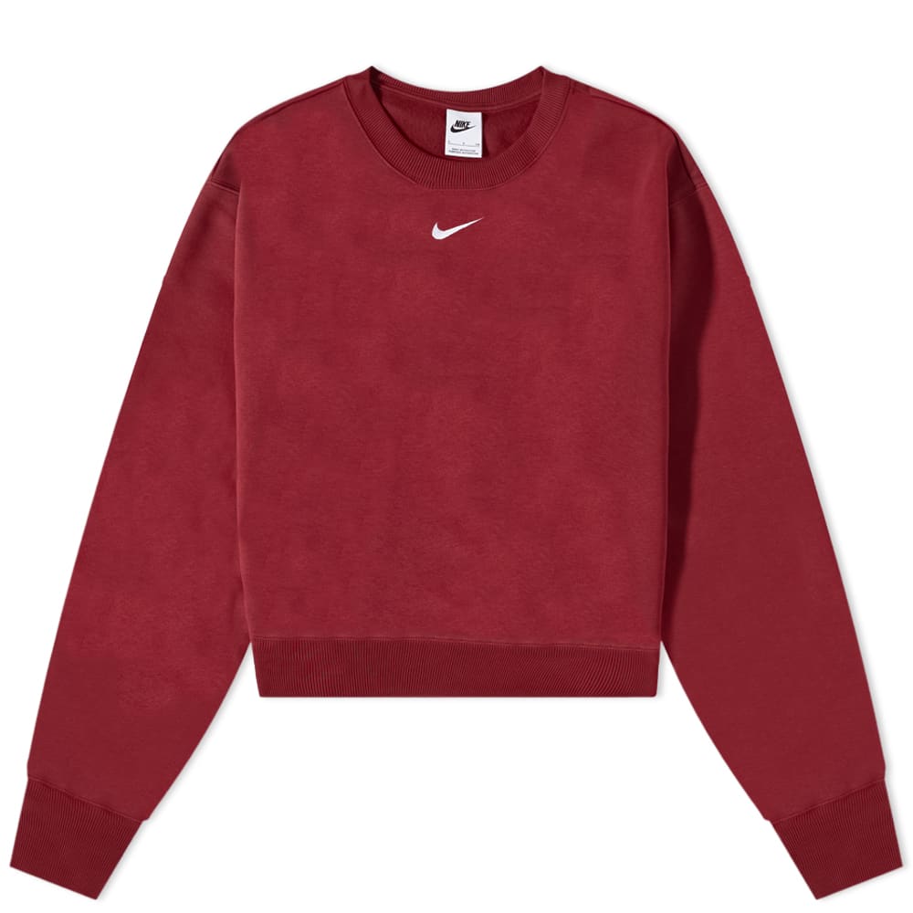 Sveter Nike Nike Phoenix Fleece Oversized Crew Sweat Team Red/White Červená | DQ5733-677, 0