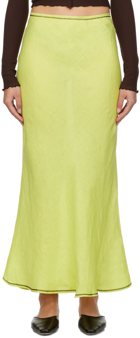 Sukňa Baserange Maxi Linen-Blend Skirt Zelené | SKDY-SL-SP24, 0