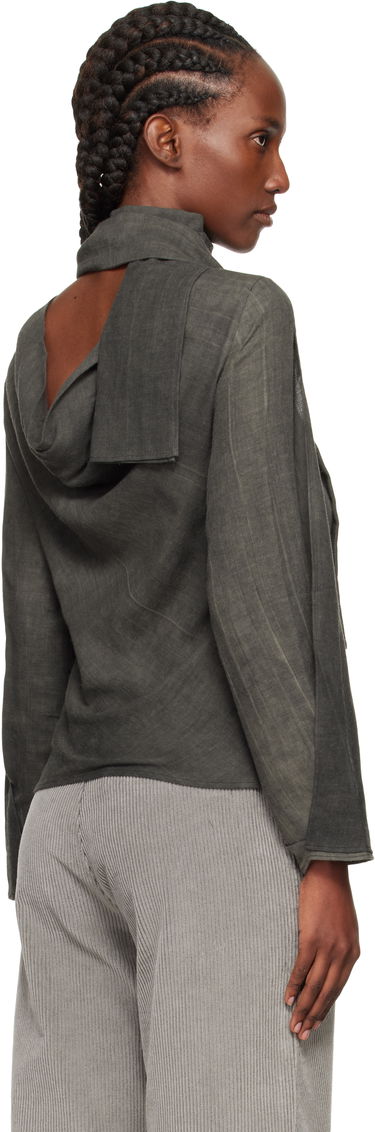 Košeľa OUR LEGACY Virtuous Draped Neck Blouse Šedá | W4252VD, 2