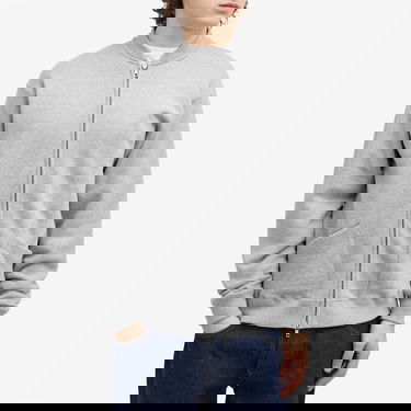 Sveter BEAMS Beams Plus Jersey Zip Bomber Jacket Šedá | 3813-0193-048-15, 2