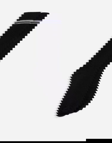 Ponožky Dolce & Gabbana Stretch Cotton Socks With Jacquard Dg Logo XL Čierna | GXI30TJACLTS9001, 0