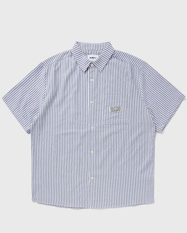 Košeľa Butter Goods Hickory Striped Short Sleeve Shirt Modrá | P20447, 0