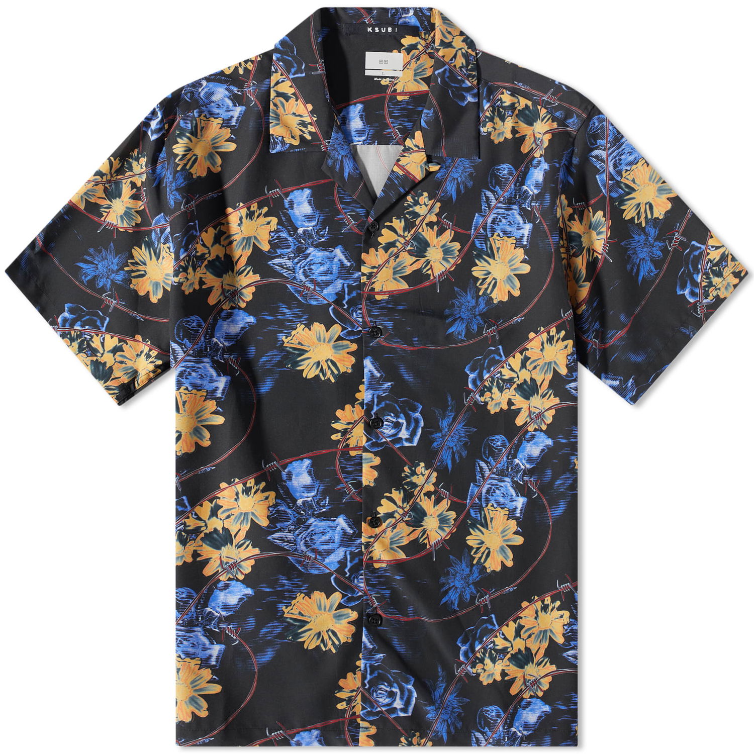 Košeľa Ksubi Men's Hyper Flower Vacation Shirt Black Čierna | MSP23SH005, 0
