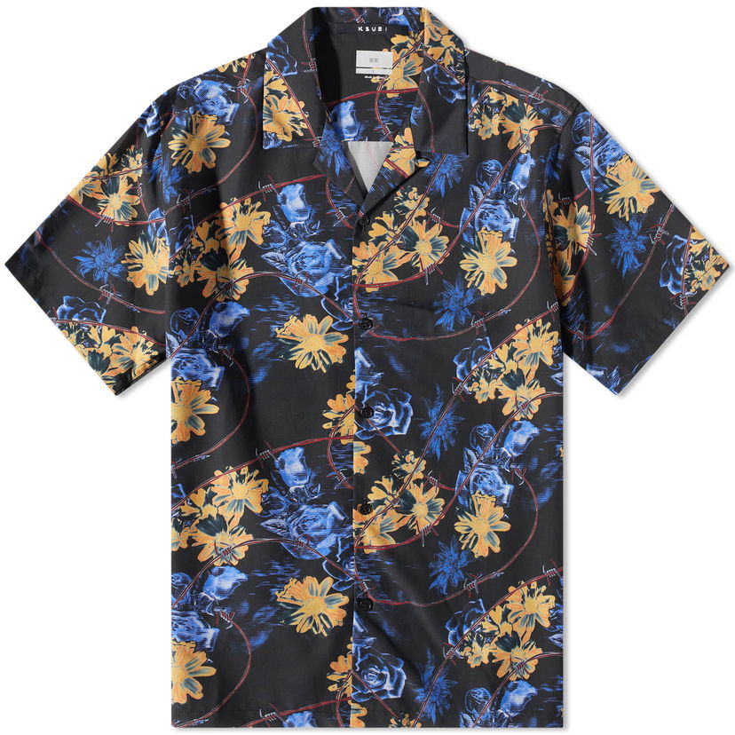 Košeľa Ksubi Men's Hyper Flower Vacation Shirt Black Čierna | MSP23SH005