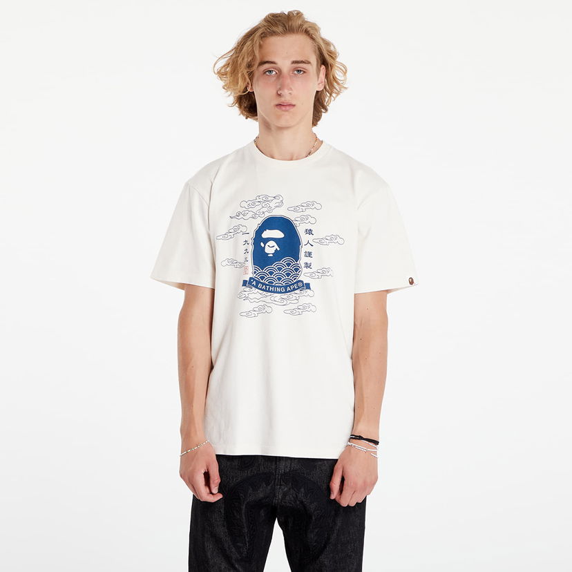 Tričko BAPE A BATHING APE 31St Anniversary Japan Ape Head Tee Ivory Biela | 001CSK201023F IVY