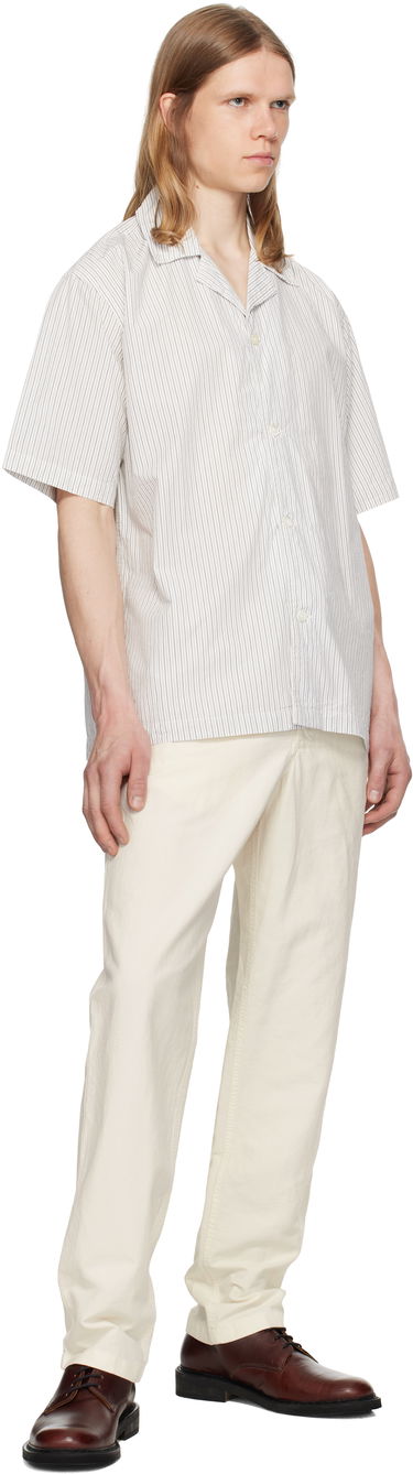 Košeľa NORSE PROJECTS Norse Projects Mads Poplin Stripe Short Sleeve Shirt Biela | N40-0831, 3