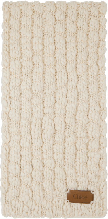 Šál CHLOÉ Wool & Silk Scarf Béžová | CHC24WT059MAN, 0