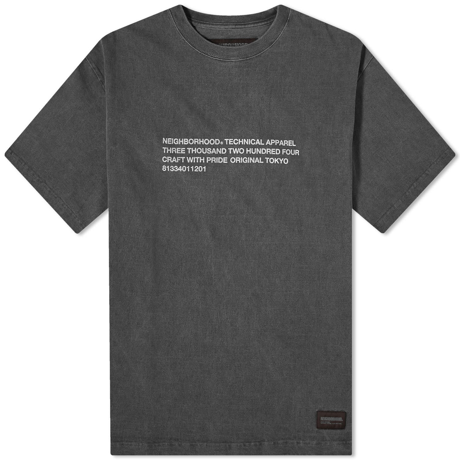 Tričko Neighborhood Pigment Dyed T-Shirt Šedá | 232UNNH-CSM02-BK, 0