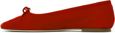 Oblečenie Aeyde Aeyde Delfina Suede Ballerina Flats Červená | A11-FL-MNLR8FL17-FW24-406-017, 2
