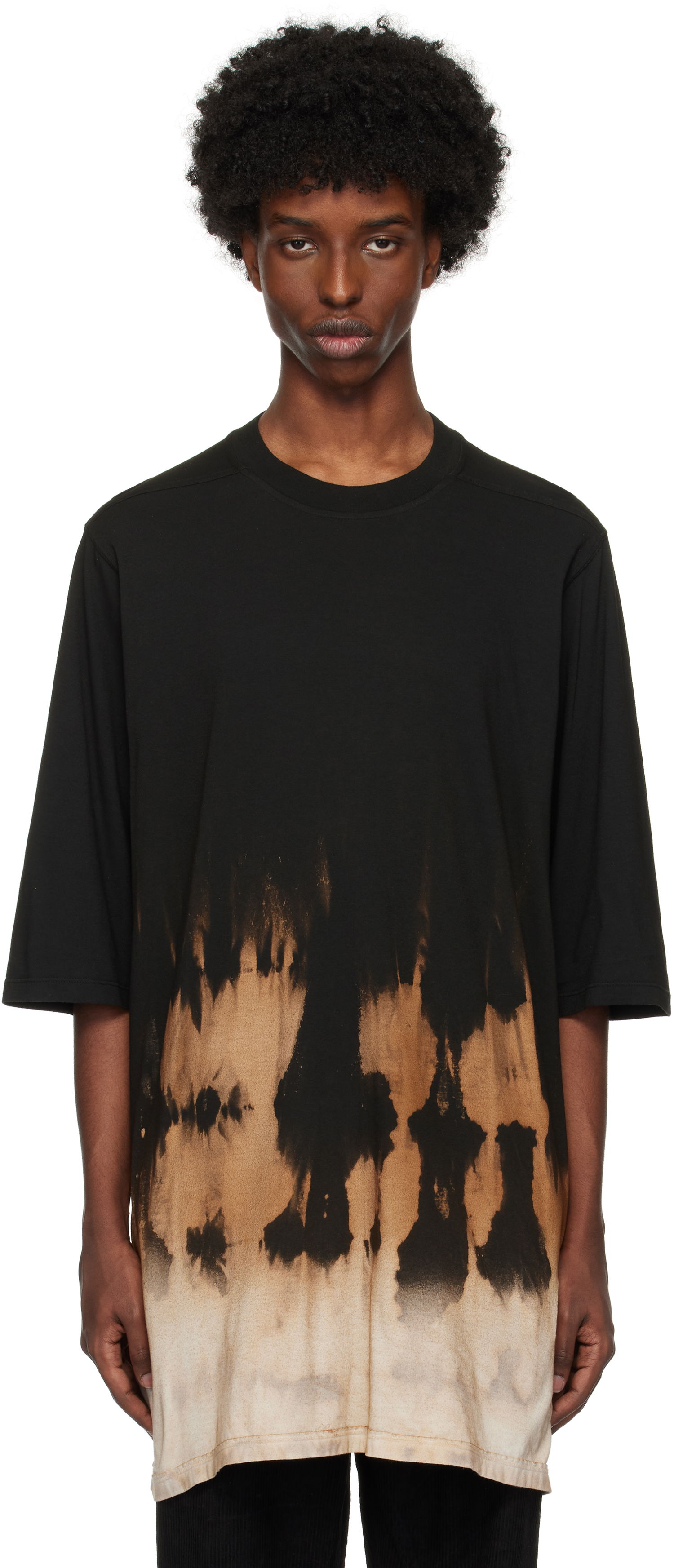 Tričko Rick Owens Porterville Jumbo T-shirt Čierna | DU02D2274 RNSUN, 0