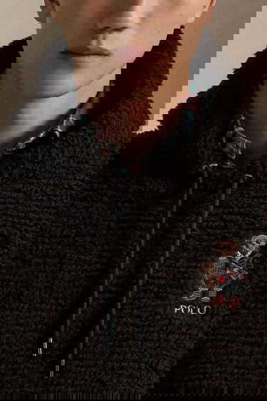 Mikina Polo by Ralph Lauren Fleece Hoodie with Polo Bear Appliqué Hnedá | 710981798, 3